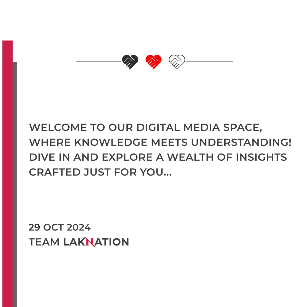 මෙතැන් සිට, අපගේ ඩිජිටල් අවකාශයේ  පිටුව වෙත
ඔබව සාදරයෙන් පිළිගනිමු...
Have to say warmly welcome you...
Team LakNation...