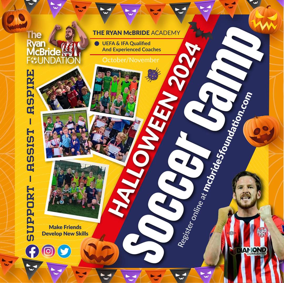 AFFORDABLE FOOTBALL IN THE COMMUNITY 

Still places left on our 3 day Halloween Camp option at Sean Dolans GAC - and it's INDOOR 4G!

3 days only £15!!

Wednesday Oct 30th-Friday 1st Nov to help families work around school holidays 👻

👇👇 

eventbrite.co.uk/e/3-day-hallow…