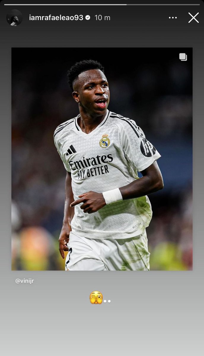 La réaction de Rafael Leao 🇵🇹 sur le #BallonDor.

📲 IG