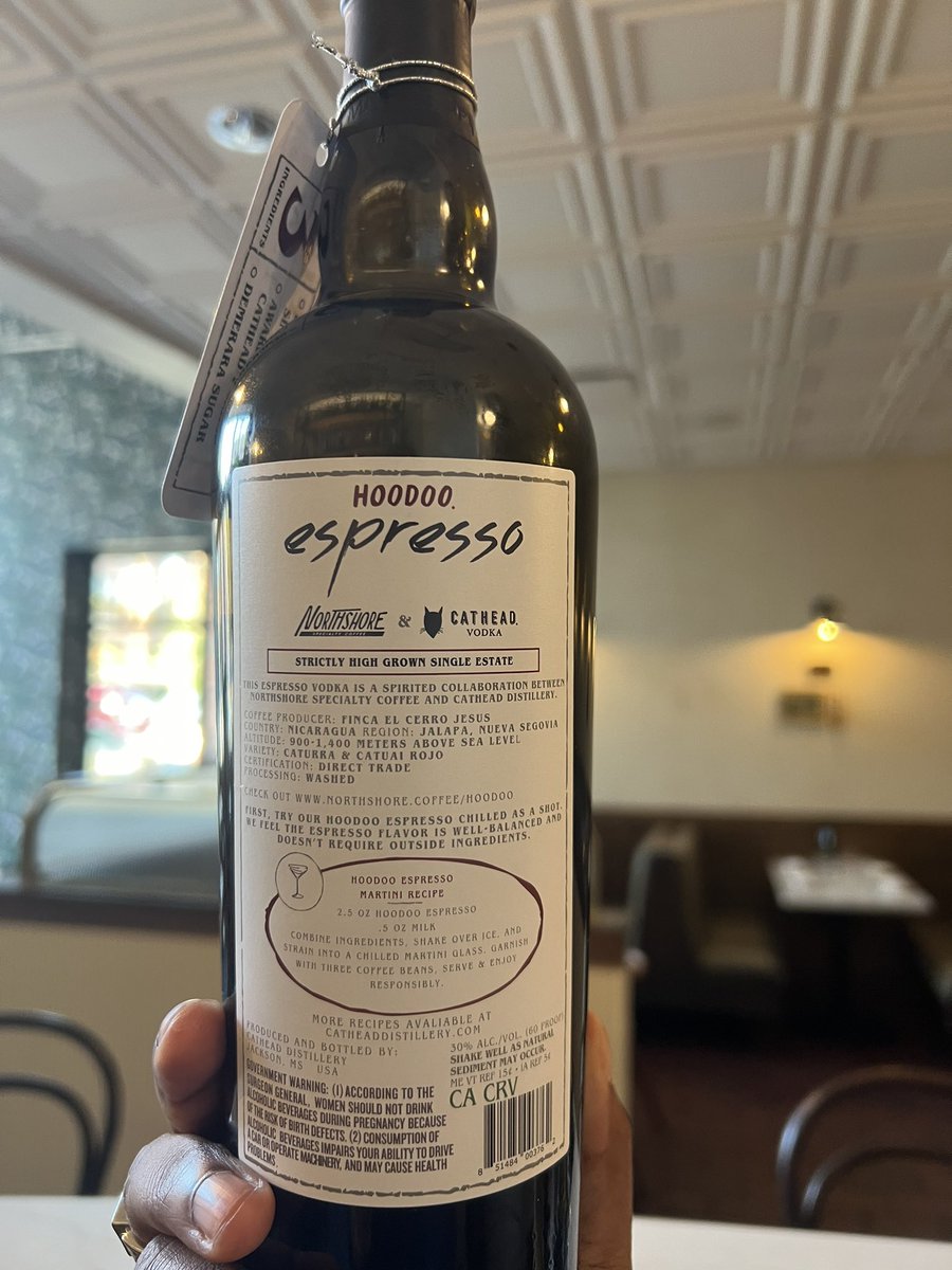 Broke: Espresso Martinis 

Woke: Espresso and Tonic High Balls. 

Cathead will be releasing their Hoodoo Espresso Vodka next month. Can confirm a banger.