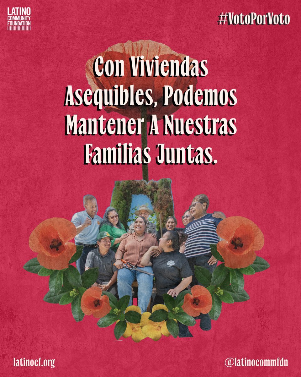 LatinoCommFdn's tweet photo. Estamos a 8 días del día de las elecciones, ¿ya leíste tu guía de información para votantes?
Vote SÍ a la Proposición 5 para ampliar las viviendas asequibles en todo California
Todos merecen vivir en un hogar seguro y asequible.
#Prop5 #AffordableHousing #YesOnCaProp5 https://t.co/zV5EVcrlok