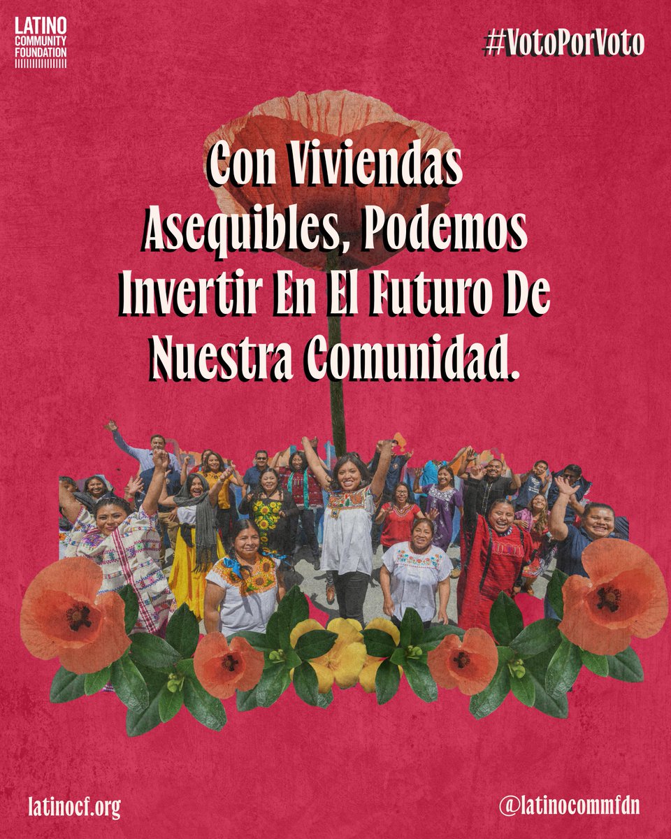 LatinoCommFdn's tweet photo. Estamos a 8 días del día de las elecciones, ¿ya leíste tu guía de información para votantes?
Vote SÍ a la Proposición 5 para ampliar las viviendas asequibles en todo California
Todos merecen vivir en un hogar seguro y asequible.
#Prop5 #AffordableHousing #YesOnCaProp5 https://t.co/zV5EVcrlok