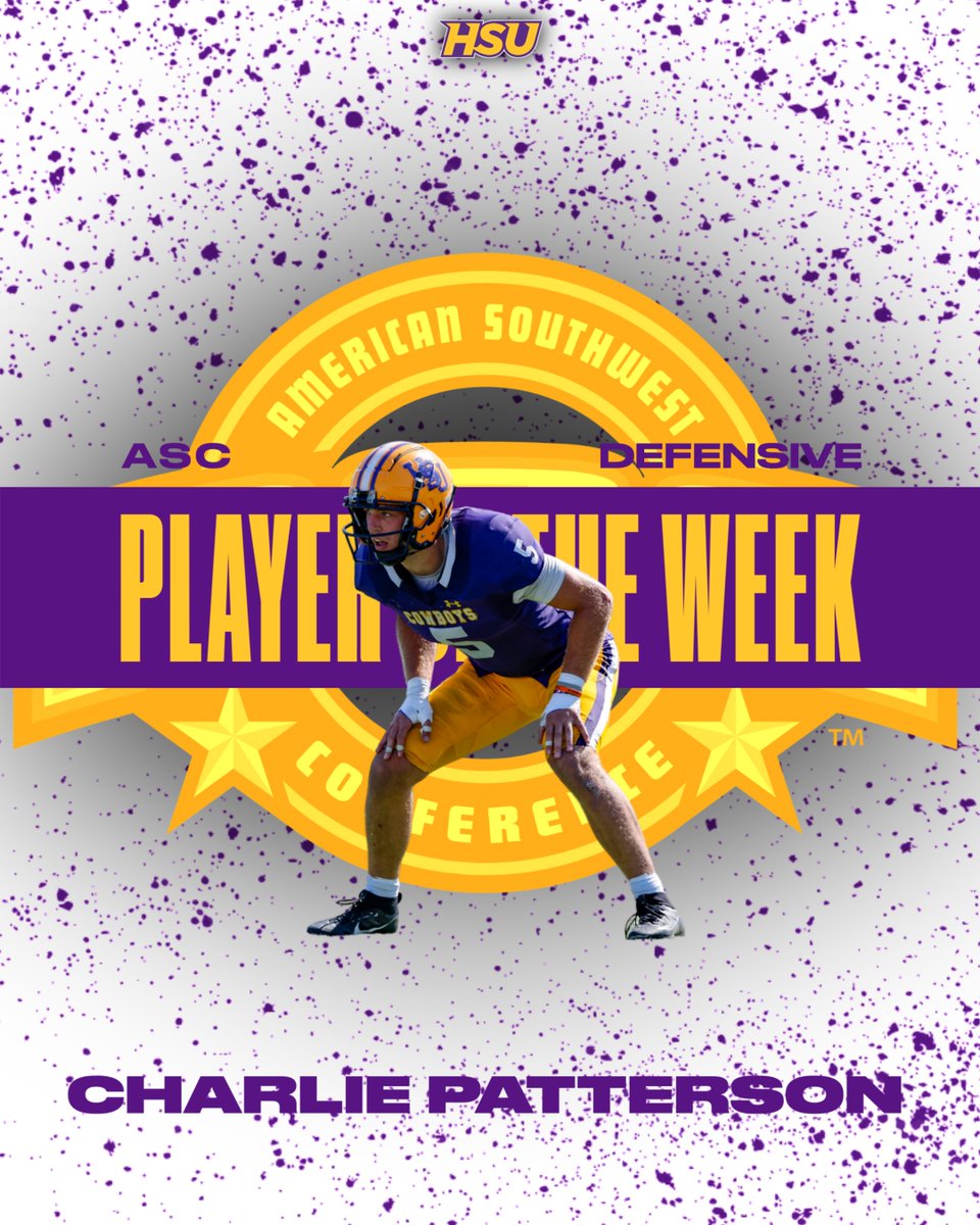 Congratulations to Charlie Patterson for being named the ASC Defensive ...