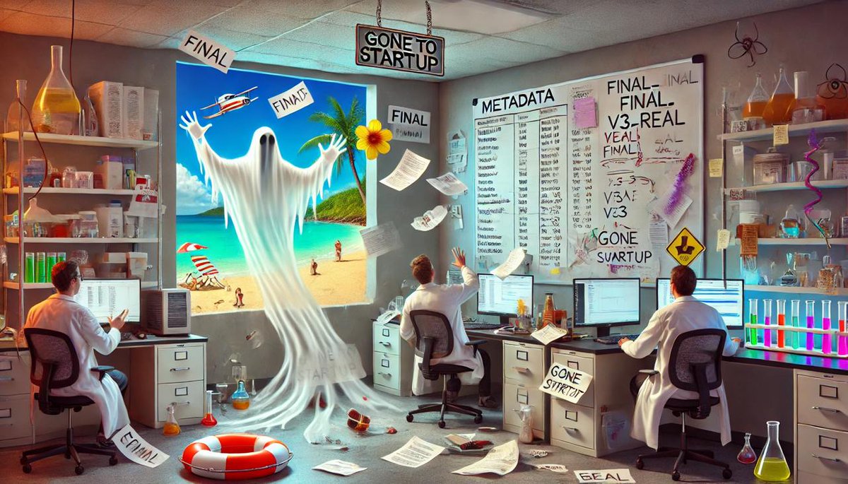 🎃 The Case of the Vanishing Scientist: A Halloween Data Horror Story

It was a dark and stormy morning in the lab when Dr. Sarah Chen's team discovered their worst nightmare: their lead researcher had mysteriously disappeared to a startup, leaving behind only a graveyard of