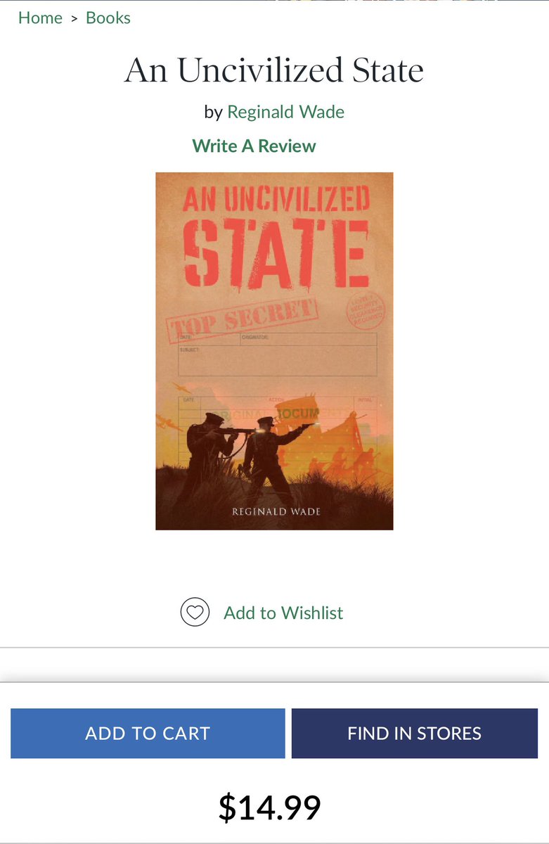 iwrite70's tweet image. “An Uncivilized State” by Reginald Wade out now on Barnes &amp;amp; Noble, coming soon to Amazon &amp;amp; Kindle!