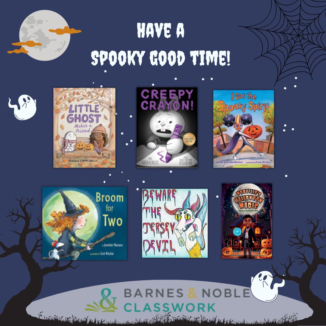 bn_classwork's tweet photo. Get ready for a spooky good time with these Halloween books! Perfect for young readers, these stories—from making ghostly friends to tackling creepy crayons—will bring thrills and chills to story time.🎃👻📚 #SpookySeason https://t.co/iEAj37f8RR
