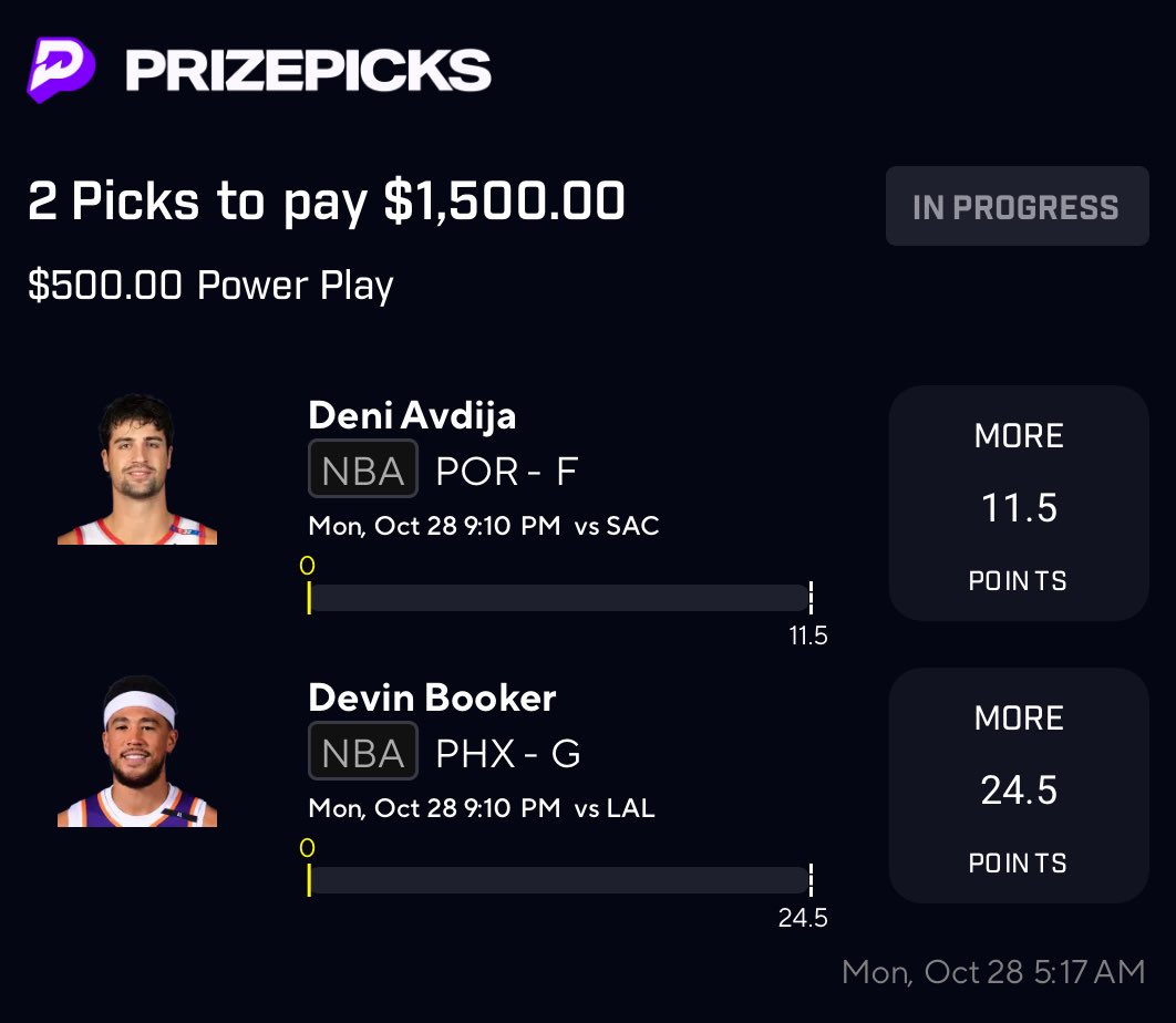 Andrewprops24's tweet photo. Loving these two props!

Copy my PrizePicks lineup using this link: 
https://t.co/qHjx4yFcTz https://t.co/ceFK4bTYOR