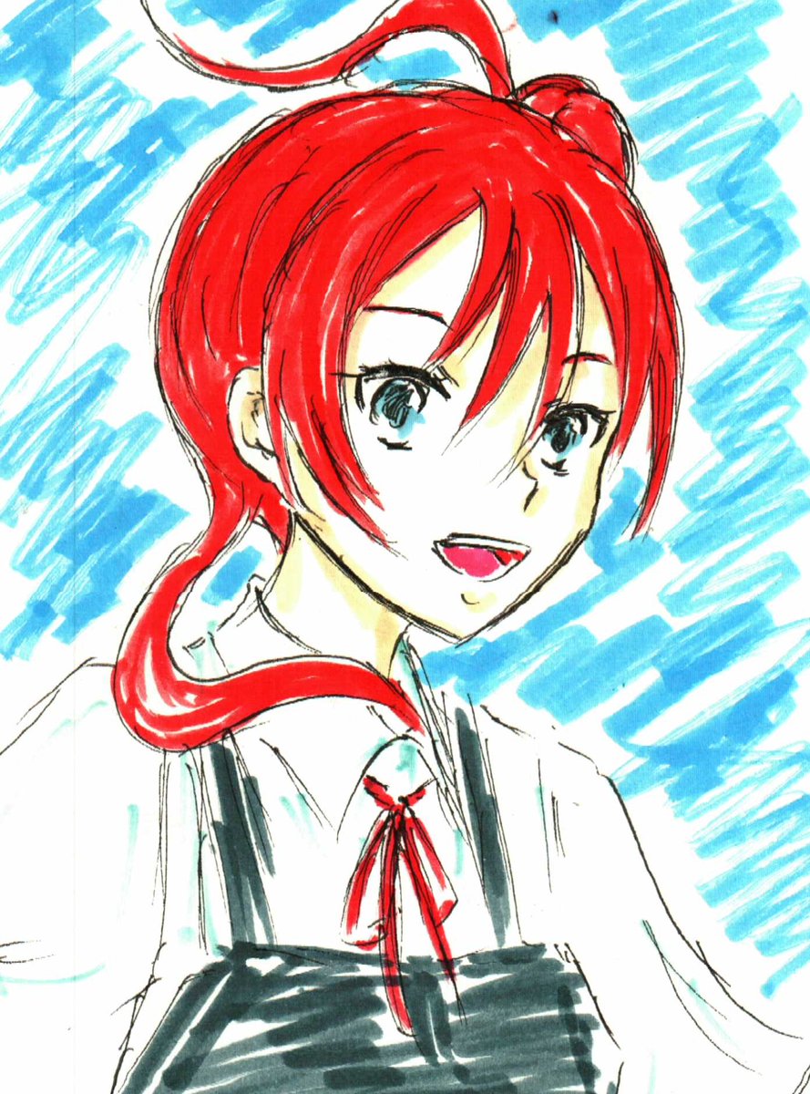 「朝らくがきメイ。 」|沖庵のイラスト