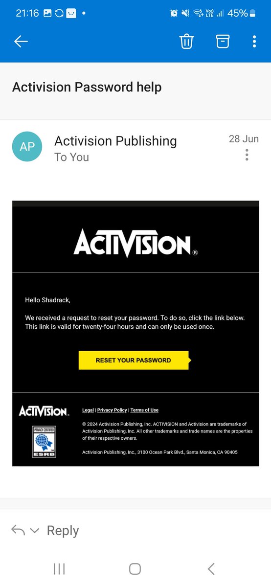 AndyWalker81's tweet photo. @ATVIAssist is so poor, just tried to play the  COD only to find my account had been banned due to a hacker. 

Went through the process to get unbanned only to get a bot response saying no.

If they actually looked into this they would be able to see the hackers login location. https://t.co/N4Yt6Rx3NE