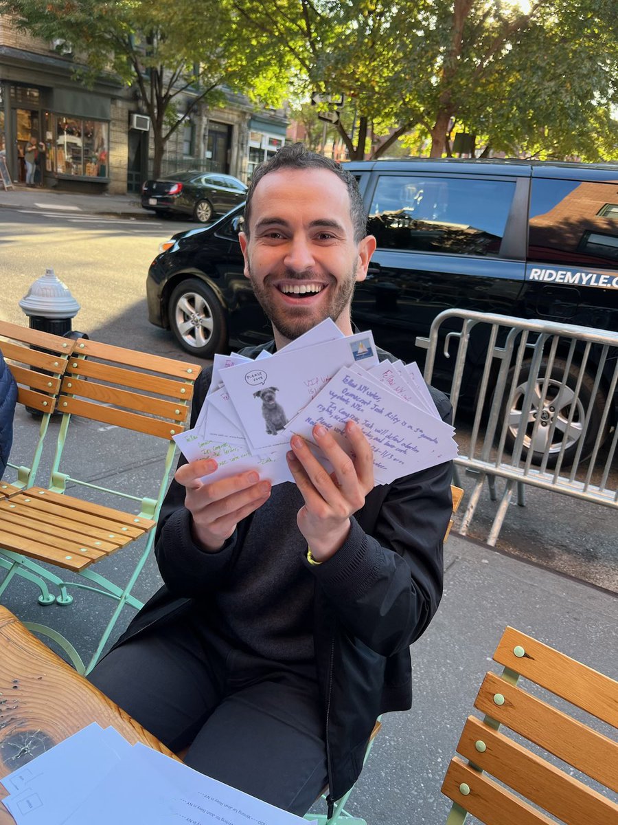 For the first time, I wrote postcards to voters with my friends at <a href="/DNWomenNYC/">DowntownNastyWomenNYC</a>, the Wednesday Group, &amp; #TeamMin! Amazed by their commitment.

Among those we wrote for are NY’s own <a href="/JoshRileyUE/">Josh Riley</a> &amp; @TheNext50US-endorsed <a href="/YadiraCaraveo/">Dr. Yadira Caraveo</a>, @ashwinforga, @allie4tn, &amp; <a href="/KyraHBolden/">Kyra Harris Bolden</a>.