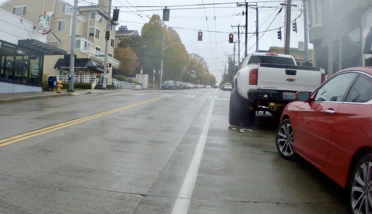 Totally normal-sized vehicle in a totally safe bike lane. (uphill bike lane on 10th Ave E) cc <a href="/carbikelanesea/">Cars in Bike Lanes Seattle</a>
