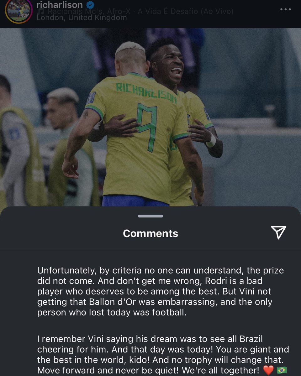 MadridXtra's tweet image. 🚨 Richarlison on IG!