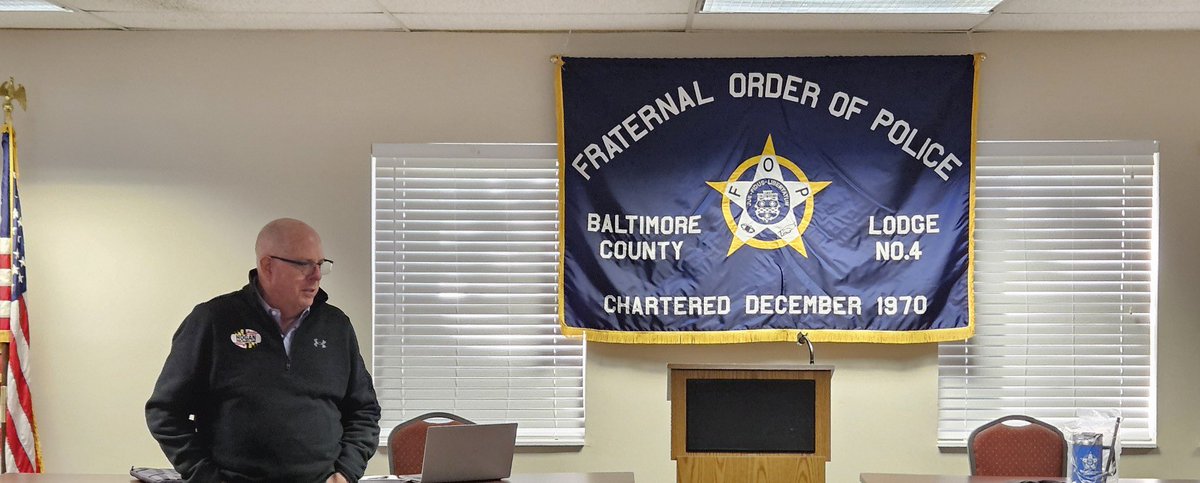 BaltoCoFOP4's tweet photo. Tonight, our members who attended the October general meeting had the opportunity to stay afterwards and meet with @GovLarryHogan who took the time to greet each member, shake hands, and have great a conversation. https://t.co/iU9PzclLh4