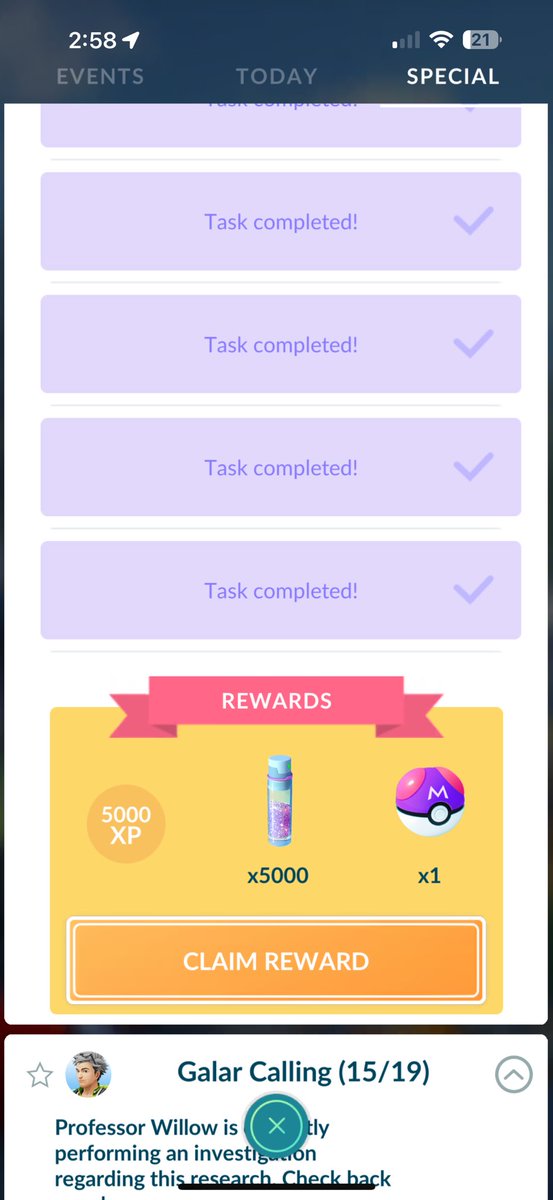 GoProCraig's tweet image. Apparently you CAN hold 3 Master Balls in the Item Bag!? 

I collected my research to see what would happen...it gave me a 3rd Master Ball successfully and the research is complete. 

Let’s go! 🤩👏 #PokemonGO #Masterball
