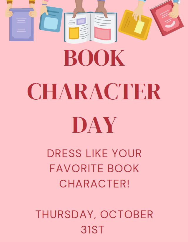 DCESSUSD's tweet photo. Thursday, October 31 is "Dress Like a Book Character" day! https://t.co/dfdjMbabqZ