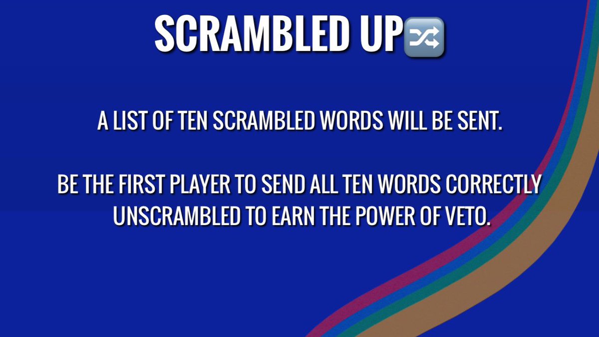 Tonight’s veto #IBB20 🥇🥈🥉