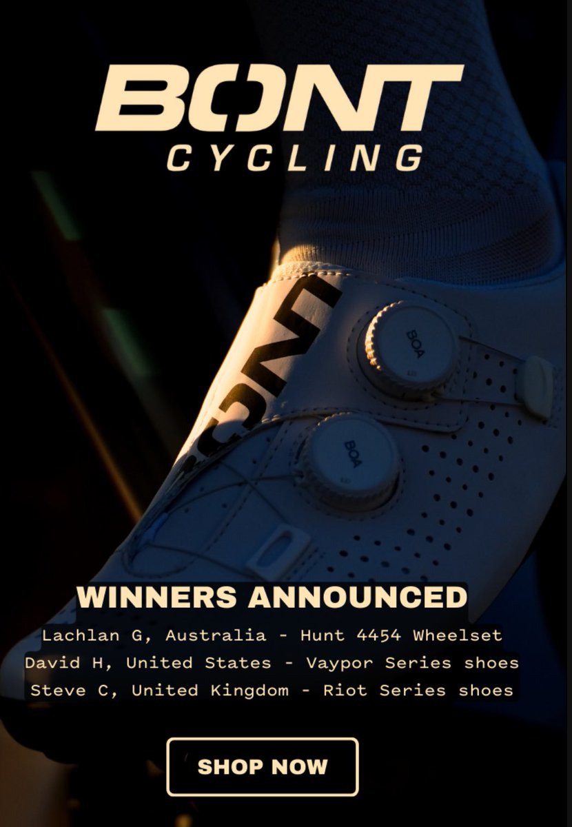 3rd place. That’s me, that is. Thanks <a href="/BontCycling/">Bont Cycling</a>