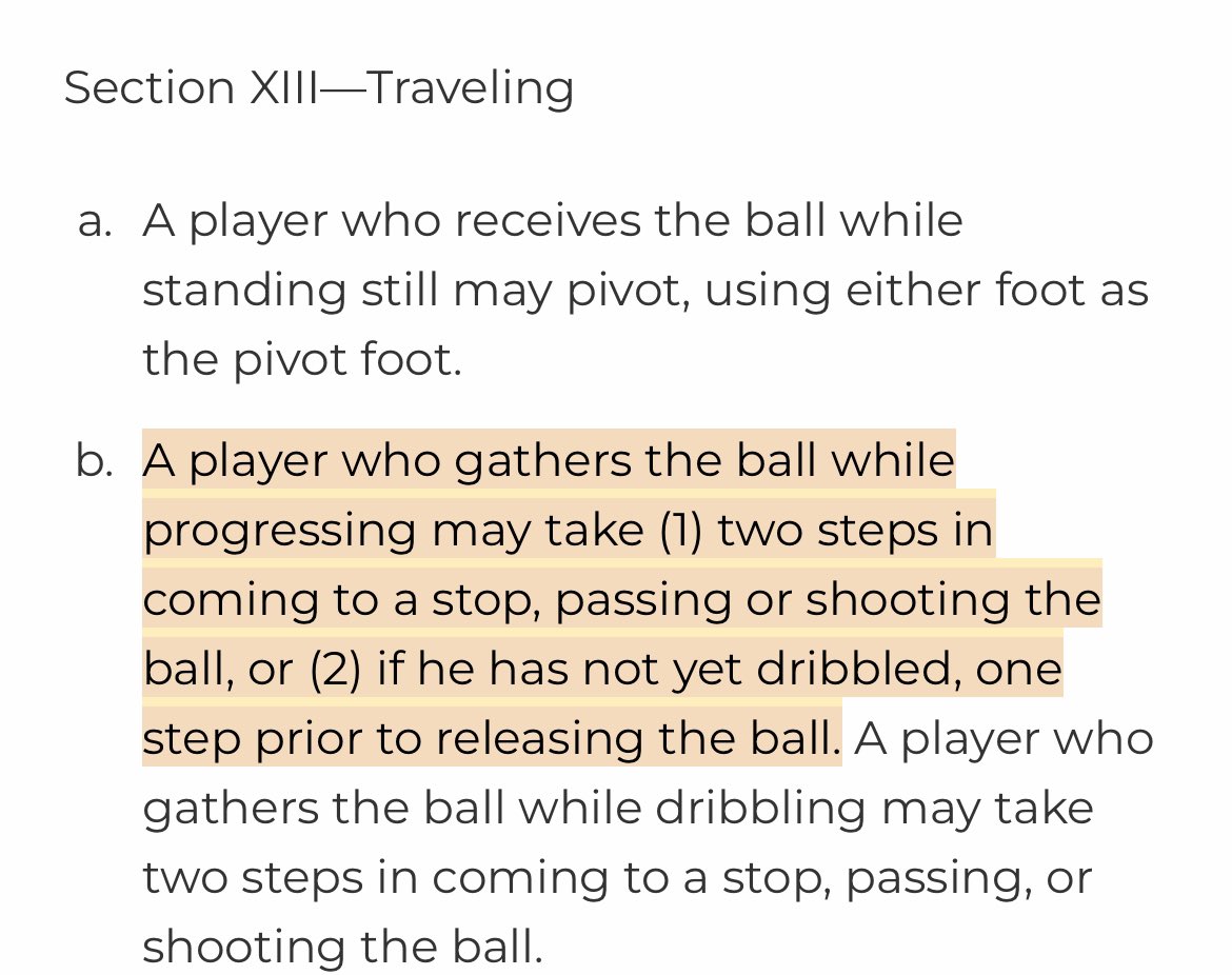 ReeseWallace's tweet photo. @zachlubarsky @janecoaston Nah, it’s the gather for his layup, however obtuse it looks. https://t.co/5iGdB8sInd