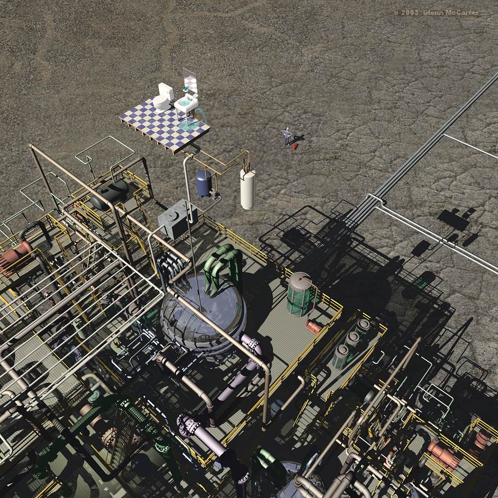 Old_School_3D's tweet image. The Enigma of Plumbing, by Glenn McCarter (2003)