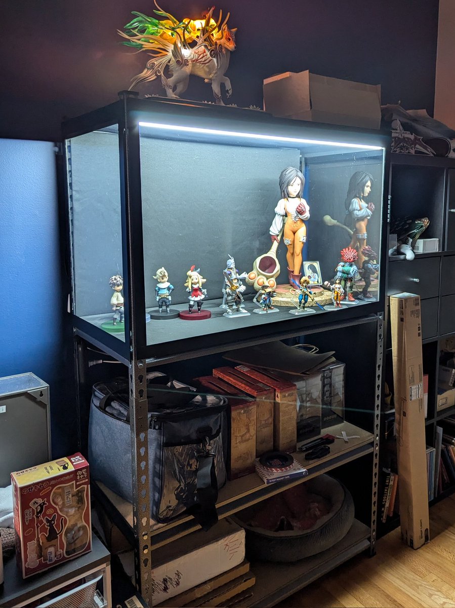 kupoification's tweet photo. Made part of a muscle rack into a figure display :) Contents still pending https://t.co/b2kOkGQ1Qn