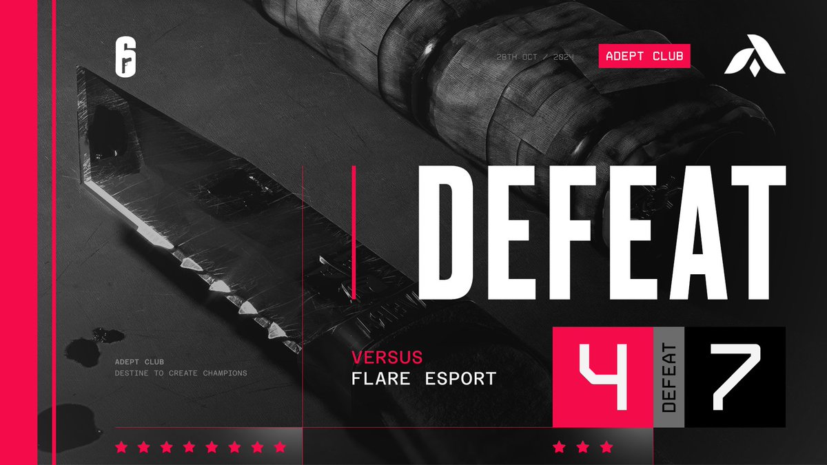 Matchday Results. 🩸

Unfortunately we take the loss this evening.
Back to the whiteboard &amp; back to the lab to improve and take this loss and work on the areas we aren't as strong.

GG's to Flare Esports.

#DestineToCreateChampions | #EonLeague