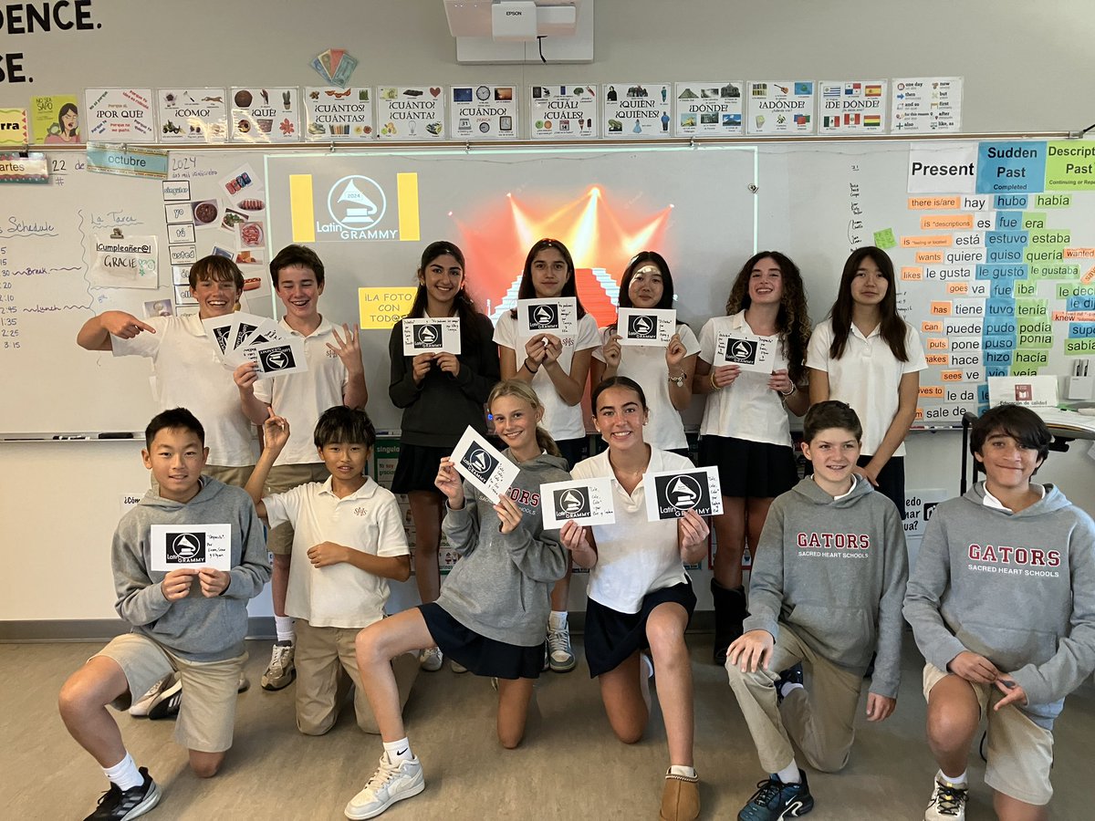 🎤 Celebrating our 8th graders at the Latin Grammy Awards! They explored global education and social justice, investigating UN Goal #4: Quality Education for All. After comparing school experiences worldwide, they created original parody songs in Spanish!#shsmiddleschoolmondays