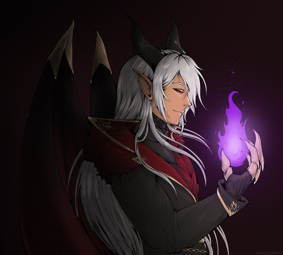 DJ_787's tweet photo. Let the darkness inside you be our strength 

🎨: @DukosDrawings 

#Vtuber #ENVtuber #Demonblood https://t.co/TRFbmjrPta