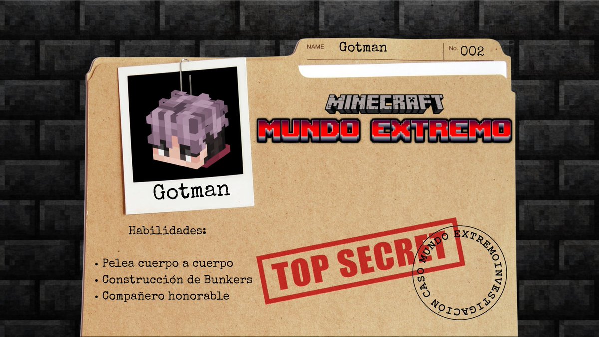 FelipeR09713366's tweet photo. PRESENTAMOS AL SEGUNDO MIEMBRO CONFIRMADO PARA LA SERIE **MUNDO EXTREMO**
LUCHADOR IINNATO! DIJO QUIERO ESTAR PRESENTE Y DAR LO MEJOR DE MI EN ESTE DESAFIO! 💪
💀💔**BIENVENIDO GOTMAN**‼️ 🙌👌
#mundoextremo #minecraft #serie #chile #latam https://t.co/LUY2WLo0QY