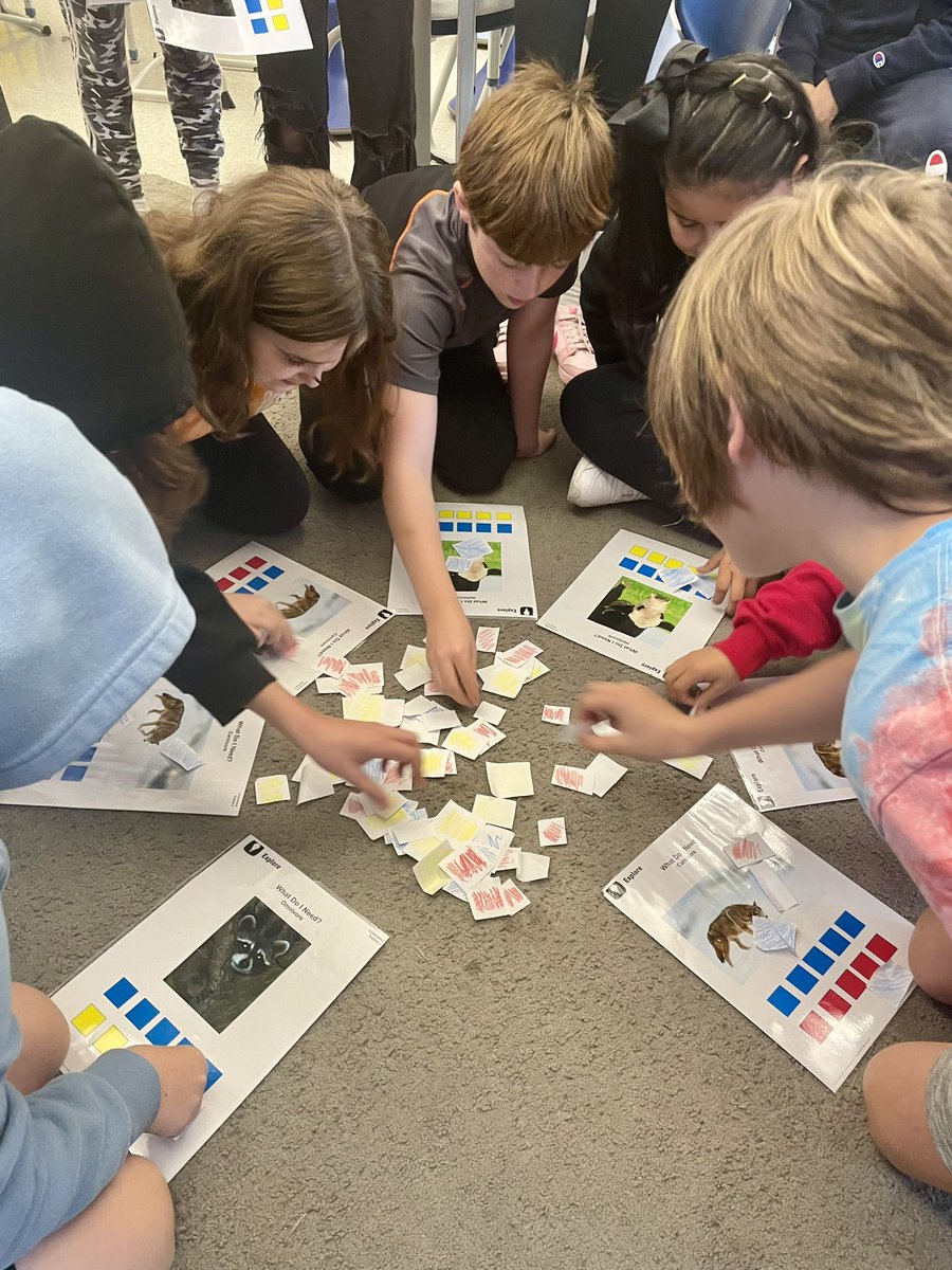 MsCelio's tweet photo. In science, we looked at what different animals need to survive &amp; why it’s important to have balanced ecosystems..so many different relationships &amp; connections to make between various animals! Love hands on science to model!! @STEMscopes #johnsonpride https://t.co/IlkoIf0MUL