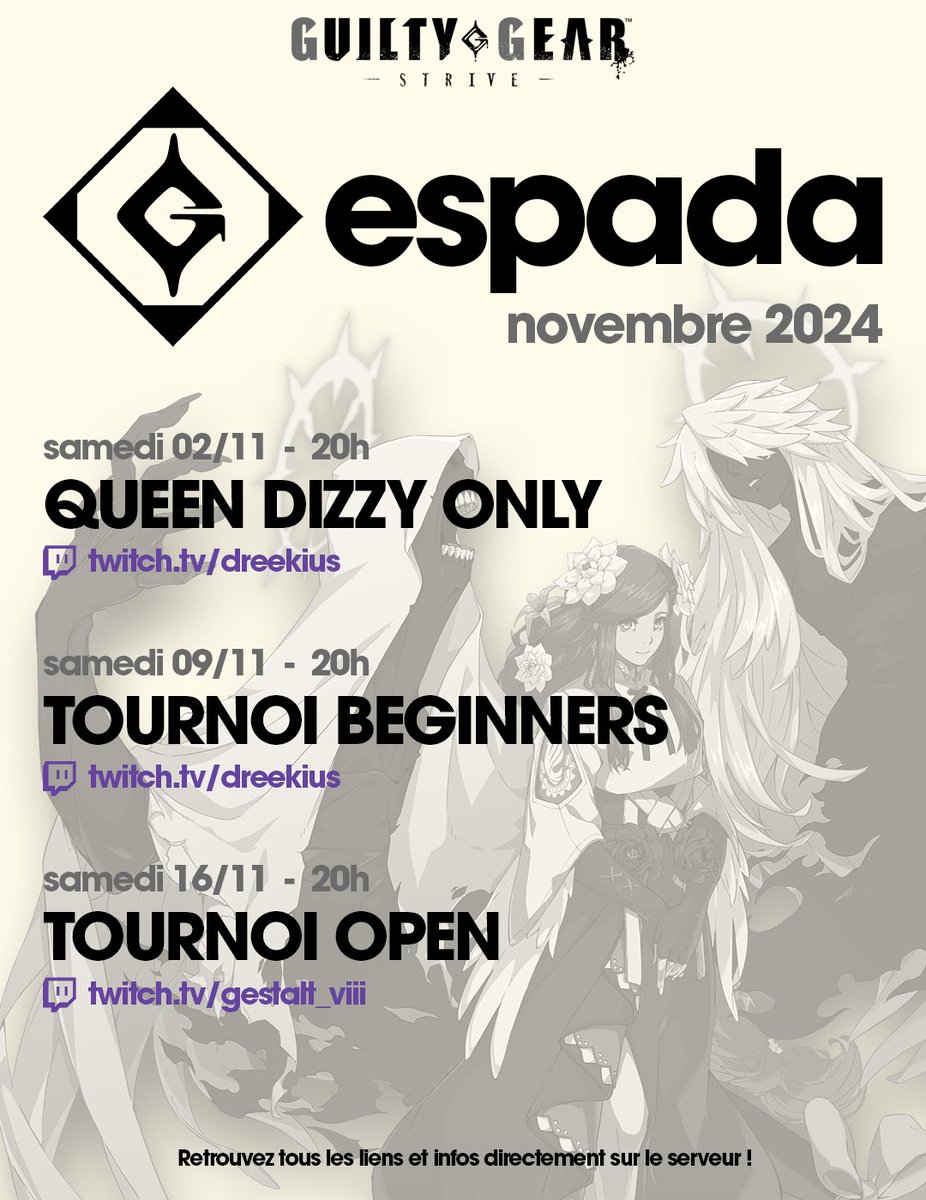 Comme le mois de novembre s'annonce bien chargé en events et en dose, on prend les devants et on vous balance le planning le plus tôt possible !

On a très hâte de vivre la S4 avec vous tous.tes 🔥