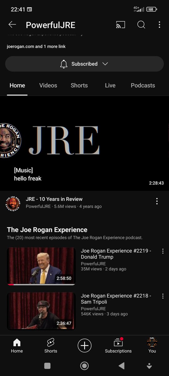 DJDOCILE's tweet photo. @NikoWrex You are talking crap. I just took this from YouTube, all you have to do is go to The channel and it's right there top of the list. https://t.co/czLbAKfBxo
