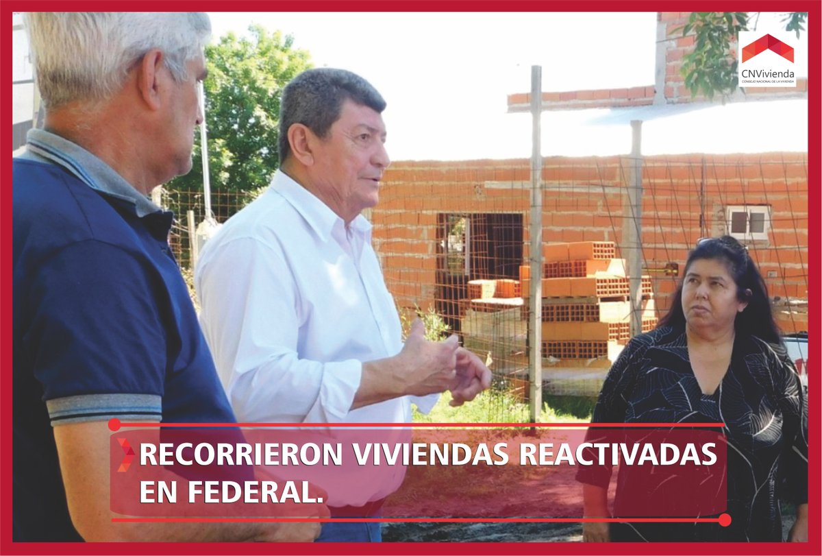 -Entre Ríos-

A fin de verificar el grado de avance de las 48 soluciones habitacionales que se reactivaron en Federal, el presidente del Instituto Autárquico de Planeamiento y Vivienda (IAPV), Manuel Schönhals, visitó la localidad.