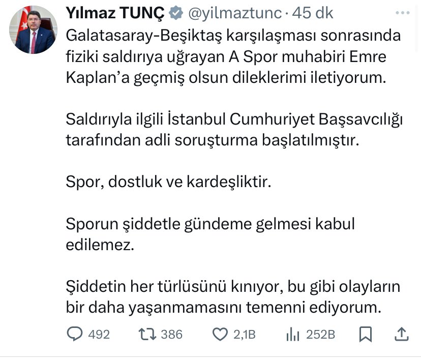 Sn.Bakanım

Karaborsa iddiaları ile klüp yöneticileri tarafından suç duyurusunda bulunuldu, m€’luk sponsorlukla forma sırtında yasadışı bahis sitesi reklamı yapıldı; Florya-Riva süreçlerinde rusvet iddiaları ayyuka çıktı.. aynı hassasiyeti sizden o zaman da bekledik. <a href="/yilmaztunc/">Yılmaz TUNÇ</a>