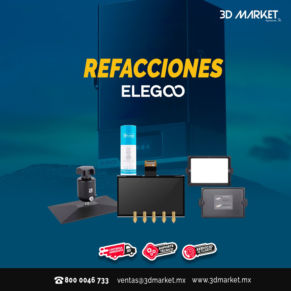 3DMarketMx's tweet image. Consigue las refacciones de tus marcas favoritas con los expertos 🤩

Conoce nuestra amplia variedad 👉3dmarket.mx/c/refacciones/

Adquiere nuestros productos y recibe:

🚚 Entrega Inmediata
🦾 Soporte técnico
🗣Atención al cliente

#impresion3d #3dmarket #refacciones #marcas