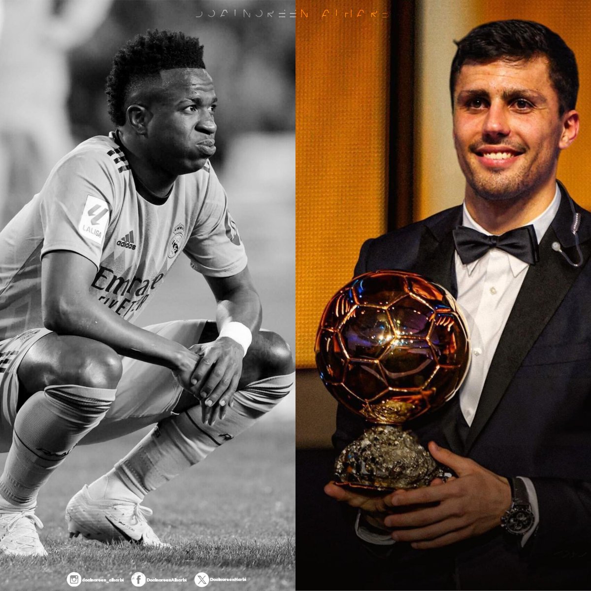 ما بين الحلم والواقع والفائز والخاسر هناك كثير من الألغاز في منح الجوائز!

باختصار.. رودري يستحقها ولكن كان فينيسيوس أحق بها 👌🏼

#ذوالنورين_الحربي  #BallonDor