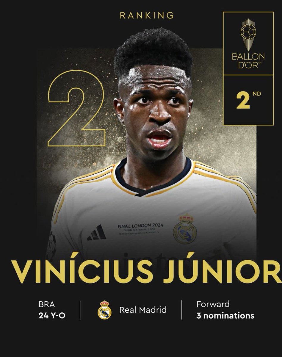 GoldenTrials's tweet photo. VINI AND JUDE THE 2024 MEN'S 2 &amp; 3  BALLON D'OR! 

#ballondor #BallonDor https://t.co/i3n51XlWei