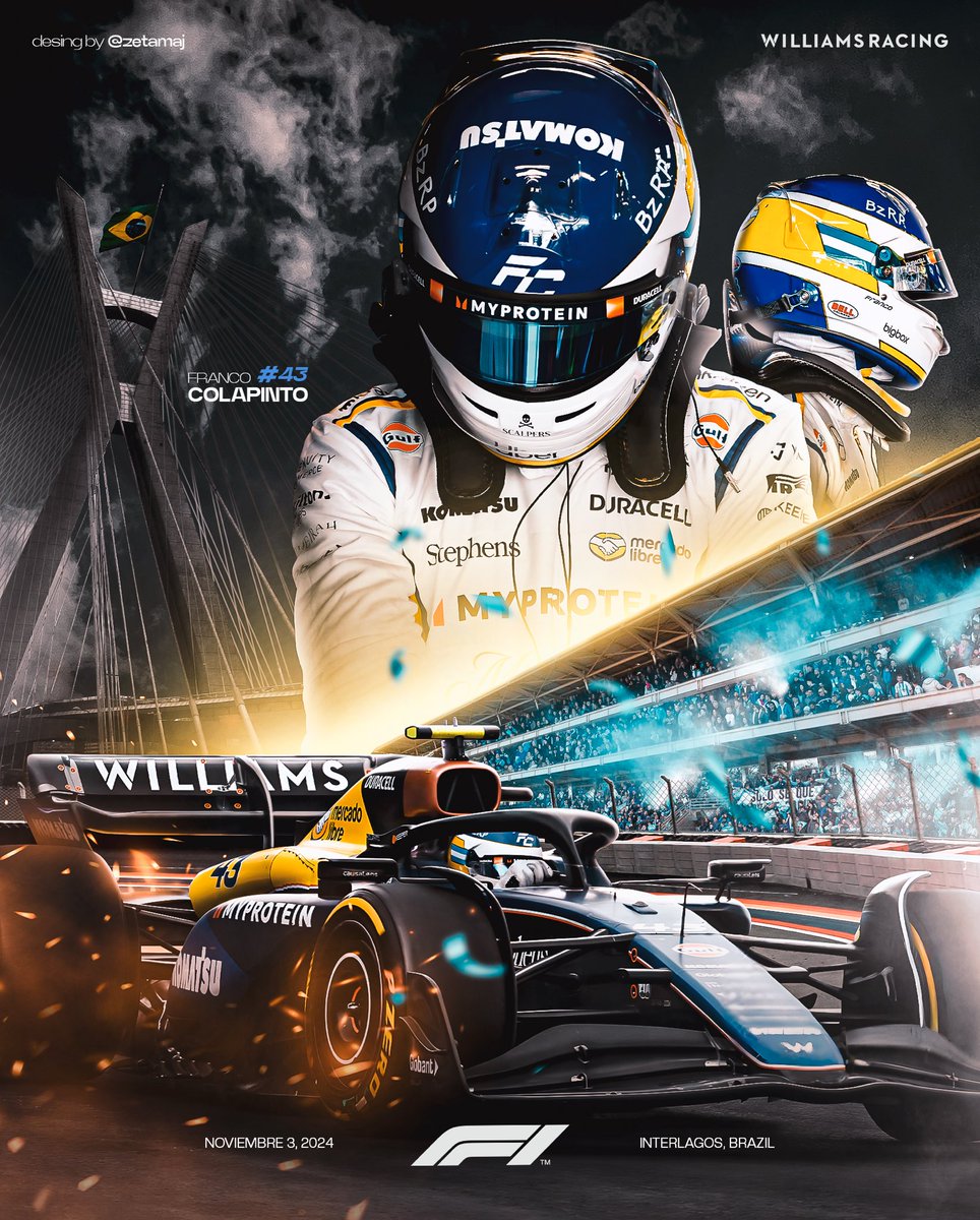 zetamaj's tweet photo. POSTER @FranColapinto - Interlagos 🇧🇷 #F1 #WilliamsF1 

se agradece si le dan ♻️&amp;❤️

@WilliamsRacing https://t.co/9aMne7fc1F