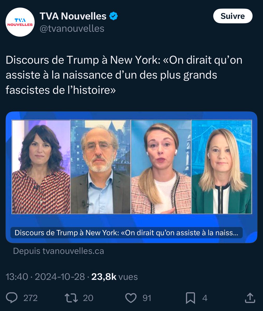 andrearthurciel's tweet photo. Tout comme vous, j’ai longtemps enduré les conneries de TVA, sans trop en faire de cas. 

Aujourd’hui, c’est avec beaucoup de regret et d’amertume que je vous confie ceci: Je n’ai jamais vu une nouvelle aussi conne, de toute ma vie.

Il est 18h50.

* https://t.co/SsvNSTIQiL
