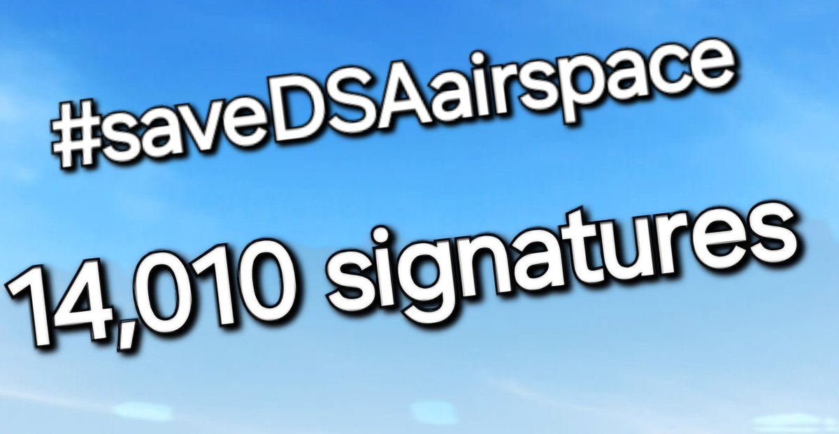 save_dsa's tweet photo. Over 14,000 signatures on the petition 

Another healthy increase that's great to see 

As mentioned before we realise that the petition alone will not get the airspace reinstated 

However working together with these people below will !!!

City of Doncaster Council 
Our regions MP's
The 3 Chamber of commerce 
Various local and regional business institutions 
Our local and regional business community 
South Yorkshire Mayoral Combined Authority 
Transport for the North 

All lobbying the Department for Transport and the Civil Aviation Authority to reinstate our airspace with no changes or restrictions to enable a timely reopening when needed

 please sign and share the petition here 

https://t.co/r4DI9B367S

#saveDSA #saveDSAairspace #syorksairportcity ✈️
