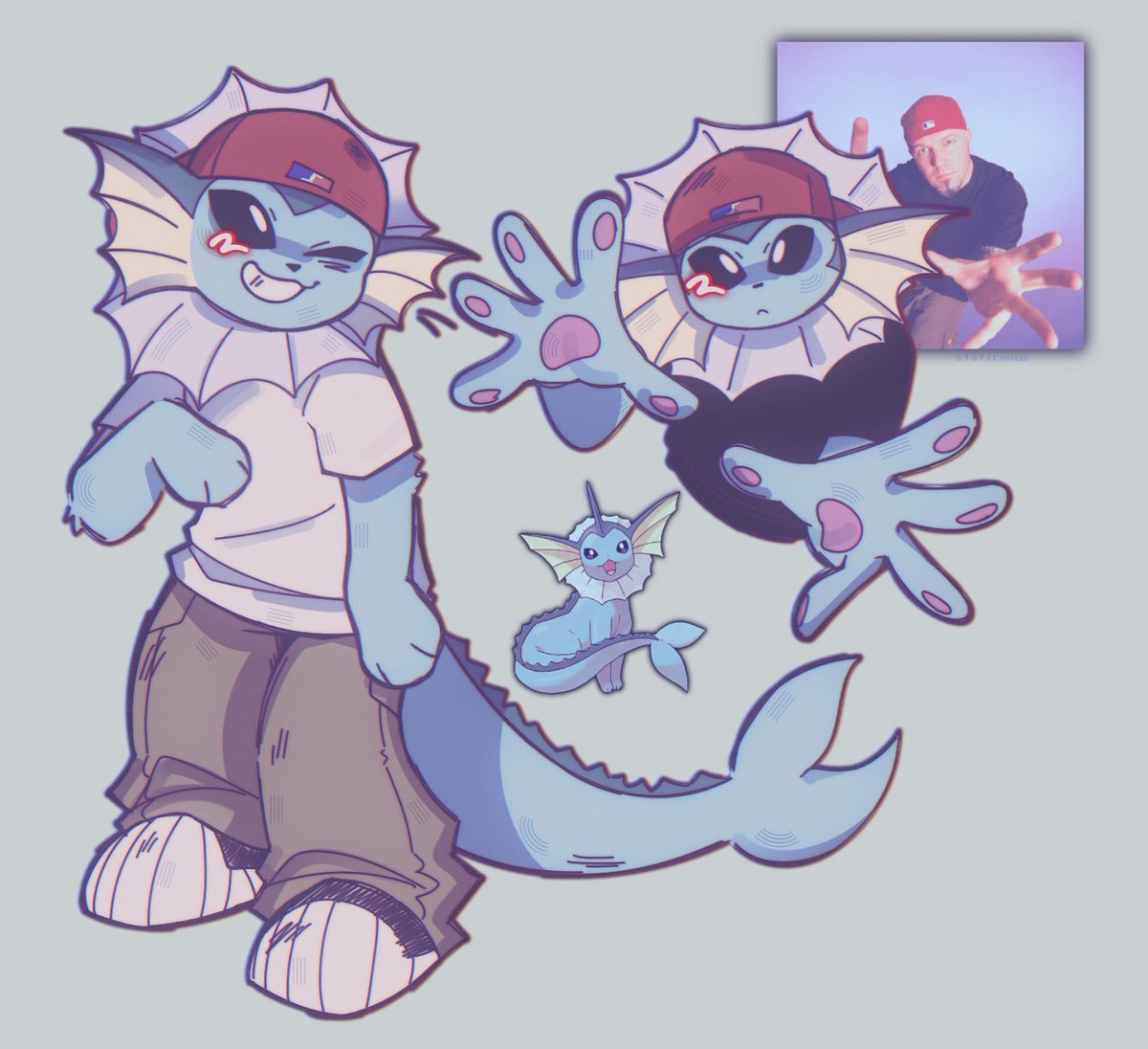 STATICMOUS's tweet image. nu metal vaporeon