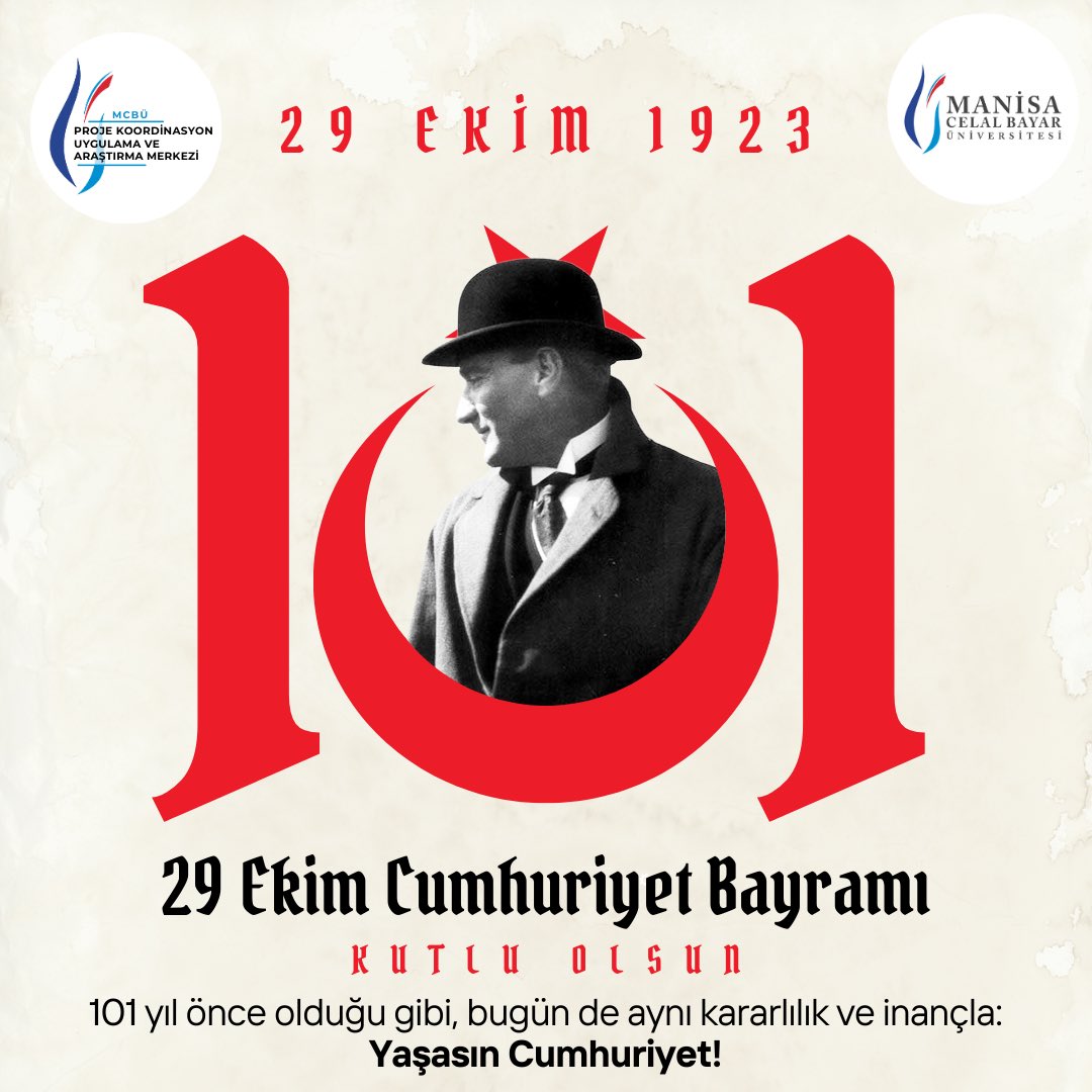 Cumhuriyet'in geleceğe büyük bir ümitle bakmamızı sağlaması ve bizlere güç vermesi dileğiyle... 'Cumhuriyet Bayramımız Kutlu Olsun' 🇹🇷🇹🇷