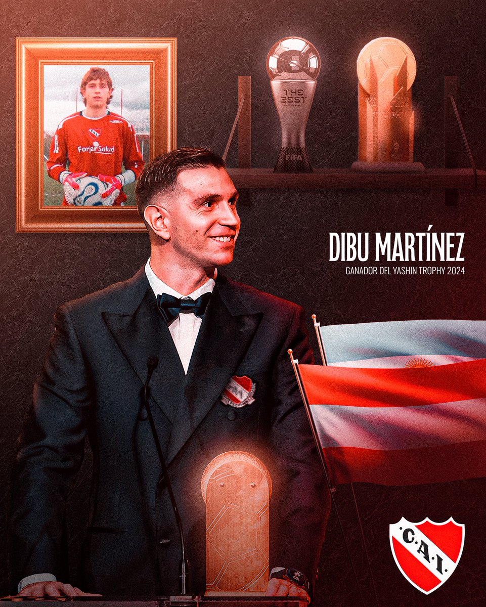 Independiente's tweet photo. Otra vez el mejor de todos.

¡Felicitaciones, @emimartinezz1! ❤️

#TodoRojo 🔴 https://t.co/ekSqN3SlxL