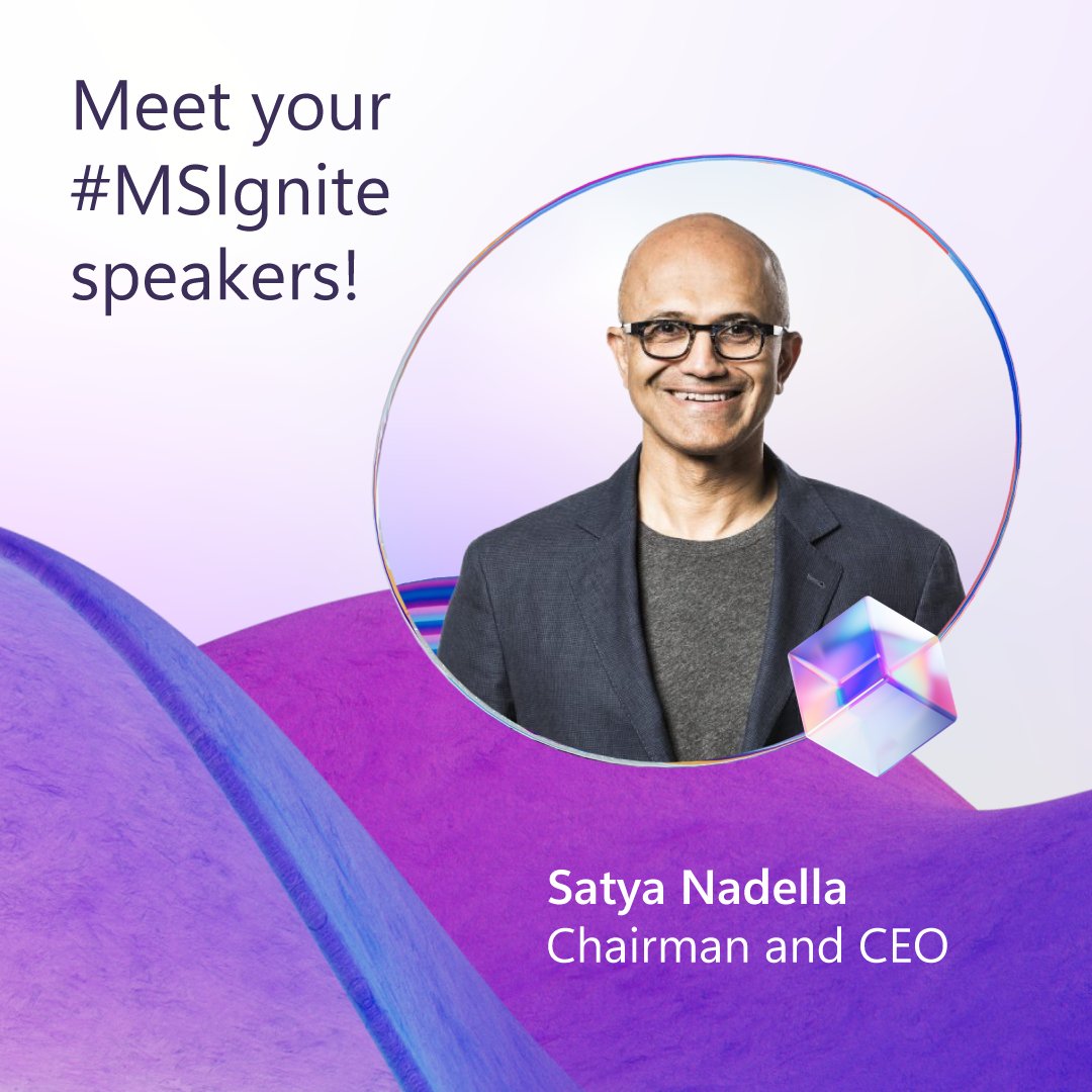 events_msft's tweet photo. Our #MSIgnite speaker lineup features leaders from across @Microsoft on cloud innovation, commercial sales, and more.🎤🎤 https://t.co/lS5B4C0c2u