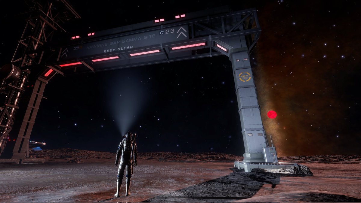 HappyMoonMonkey's tweet photo. Investigating the abandoned settlements of Hawking's Gap. Why did they come all this way? @EliteDangerous #ProjectDynasty #Zurara #HawkingsGap #StellarScreenshots https://t.co/jEYCKKowBj