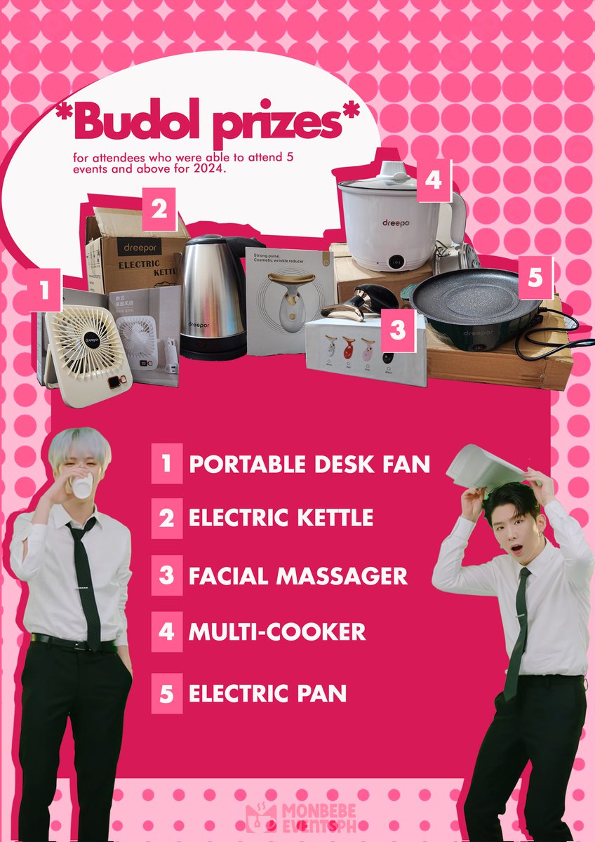 mbbevents_ph's tweet photo. 📢 MONSTA CORP ANNOUNCEMENT 📢
To all employees who have supported the company this past year, we offer these prizes! Be at the Company Year-Ender for a chance to take home one of these items.
Sign up now: https://t.co/neWMh6qgjG
#MonstaCorp #MonstaCorpPartyTime https://t.co/o6LNQdDmX4