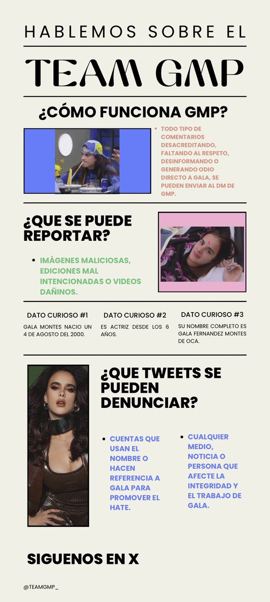 RECOMENDACIONES a tomar en cuenta sobre qué y cómo informar:

🚨Les recomendamos ampliamente leer los post informativos para entender el funcionamiento de los reportes.

🚨Se tratará de publicar todos los informes, dando prioridad a los que sean más perjudiciales.
#GalaMontes