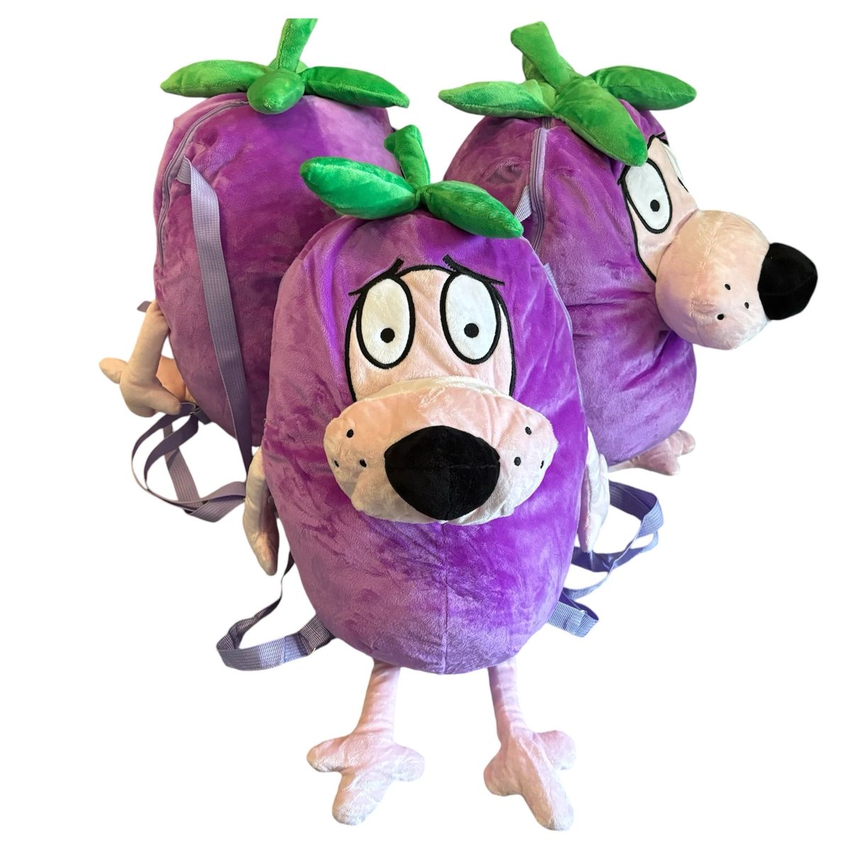 Thinkmcflyco's tweet photo. Eggplant Courage the Cowardly dog Backbling just dropped at https://t.co/LeawCPVpBe limited to 100pcs https://t.co/qV0klOPk4I