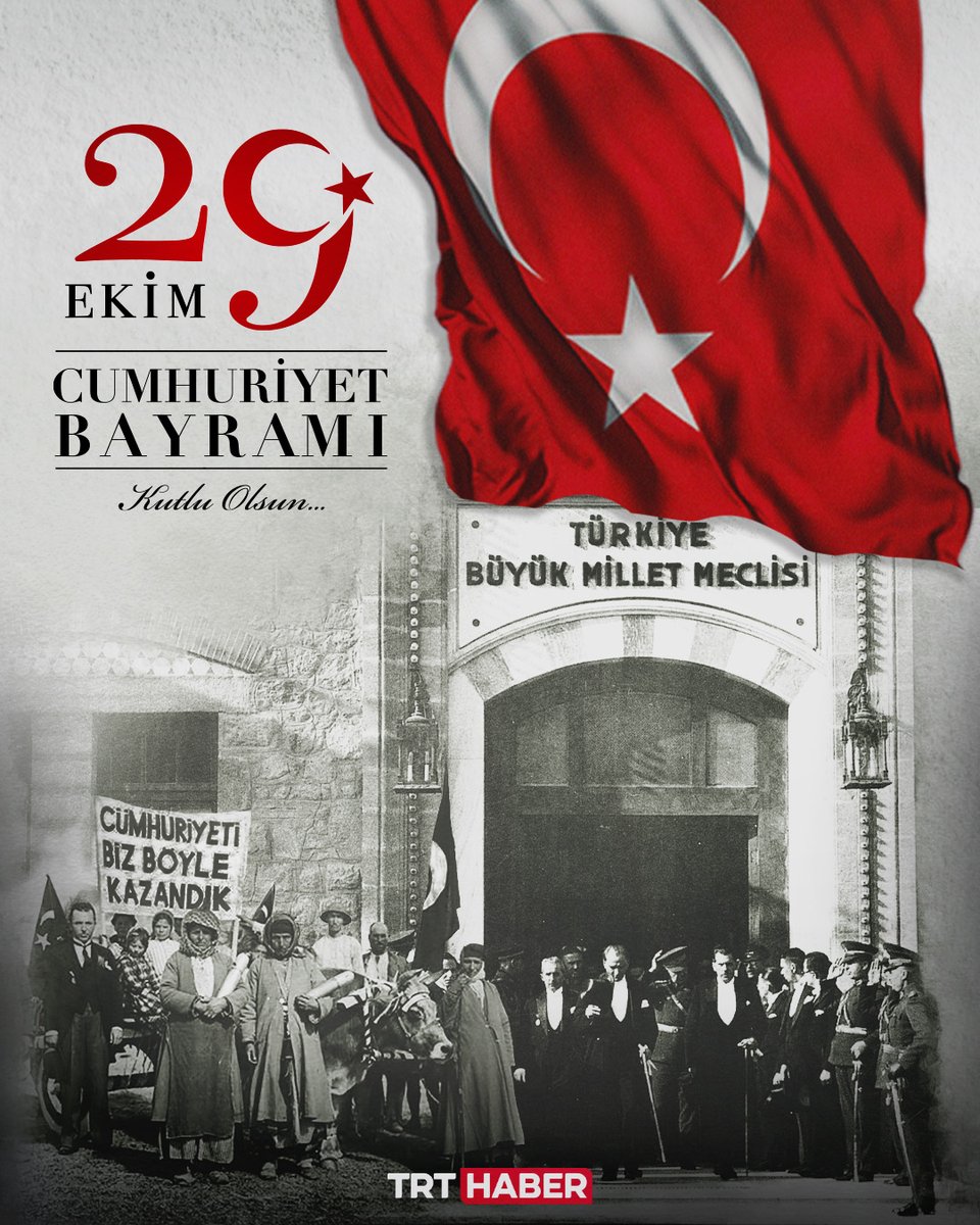 “Ey yükselen yeni nesil! İstikbal sizsiniz. Cumhuriyeti biz kurduk, onu yükseltecek ve yaşatacak sizsiniz.” 

🇹🇷 Türk milletinin tarihinde yeni bir devrin kapıları 101 yıl önce bugün açıldı. #29EkimCumhuriyetBayramı'mız kutlu olsun.