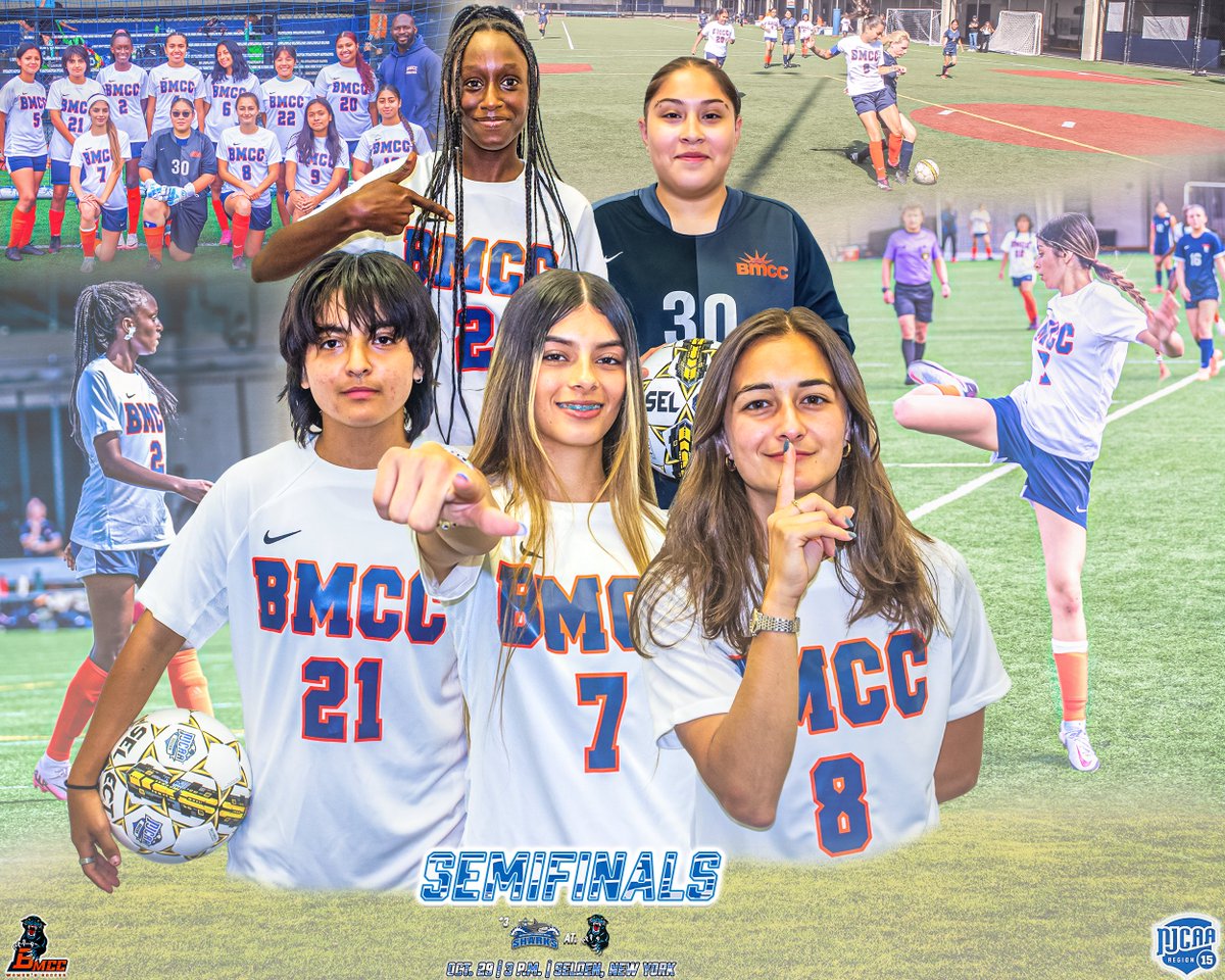 BMCC Athletics (@bmccathletics) on Twitter photo โฝ๏ธ ๐ด๐๐๐๐๐
๐๐ โฝ๏ธ
<a href="/BMCCAthletics/">BMCC Athletics</a> #WSOC faces top seed and <a href="/NJCAA_Soccer/">NJCAA Soccer</a> No. 3โฃ nationally ranked <a href="/scccathletics/">SUNYSFLK Athletics</a> in the <a href="/NJCAARegionXV/">NJCAA Region 15</a> Women's Soccer semifinalsโ๏ธ
๐ Selden, New York
๐ 3โฃ:0โฃ0โฃ p.m.
Check with BMCCAthletics.com for results after.
<a href="/bmcc_cuny/">BMCC</a> โฝ๏ธ ๐ด๐๐๐๐๐
๐๐ โฝ๏ธ
<a href="/BMCCAthletics/">BMCC Athletics</a> #WSOC faces top seed and <a href="/NJCAA_Soccer/">NJCAA Soccer</a> No. 3โฃ nationally ranked <a href="/scccathletics/">SUNYSFLK Athletics</a> in the <a href="/NJCAARegionXV/">NJCAA Region 15</a> Women's Soccer semifinalsโ๏ธ
๐ Selden, New York
๐ 3โฃ:0โฃ0โฃ p.m.
Check with BMCCAthletics.com for results after.
<a href="/bmcc_cuny/">BMCC</a>