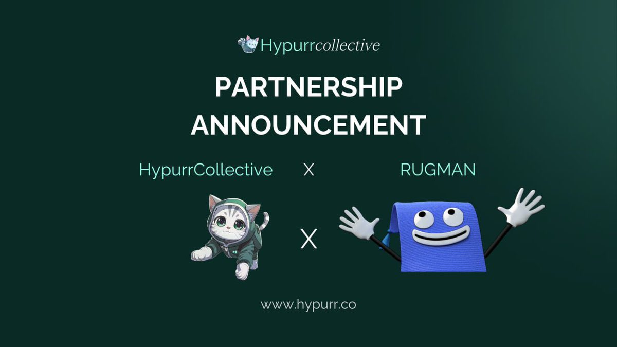 RUG_on_HL's tweet photo. RUGMAN is VERY excited to announce our official partnership with @hypurr_co 🤍

HUGE thanks to the amazing team for having us on board for some exciting adventures ahead!

For HYPER enjoyoors who chose to stake their $HYPE with HypurrCollective during mainnet you’ll receive a $RUG airdrop worth diamond handing! 

Join us for the exciting journey and be sure to follow @hypurr_co and @RUG_on_HL ⚡️